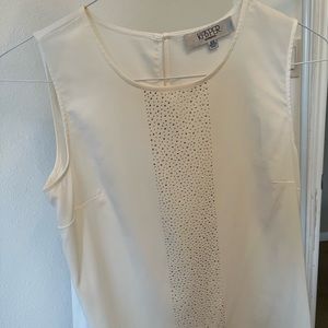 Elegant white sleeveless top